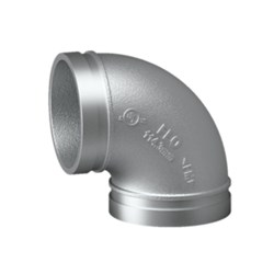 Galvanised Roll Grooved SR Elbow 100 X 90