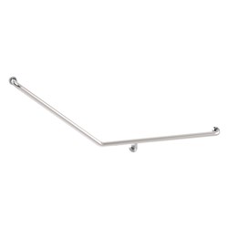 Con-Serv Hygienic Seal Right Hand Toilet Rail 40 Degree 870mm x 700mm Brushed Stainless HS 877 BS RH