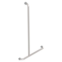 SS Healthcare Inverted (LH or RH) T Grab Rail 700mm x 1100mm Satin HS 071