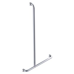 SS Healthcare Inverted (LH or RH) T Grab Rail 700mm x 1100mm Polish Supreme HS071PS