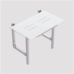 Con-Serv Compact Shower Seat 600mm x 400mm Brushed Stainless SS 604 BS