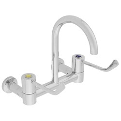 Galvin Engineering Clinilever Wall Mixer Set Type 51 Fixed 150mm Ceramic Disc TC51FC1C