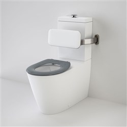 Caroma Care 800 Cleanflush Toilet Suite WF With Backrest And Caravelle Single Flap Seat Anthracite Grey 901920BAG