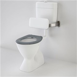 Cosmo Care Connector S Trap Toilet Suite With Backrest And Caravelle Care Single Flap Seat Grey 982920BAG