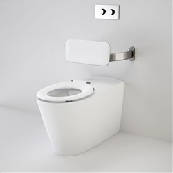 Caroma Care 800 Cleanflush Invisi II Wall Faced Suite With Backrest And Carabelle Care Single Flap Seat White 718300BW