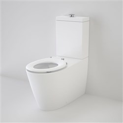 Caroma Care 800 Cleanflush Wall Faced Toilet Suite With Caravelle Care Single Flap Seat White 901920W