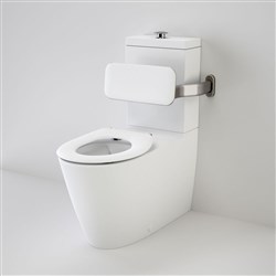 Caroma Care 800 Cleanflush Wall Faced Toilet Suite With Backrest And Caravelle Care Single Flap Seat White 901920BW