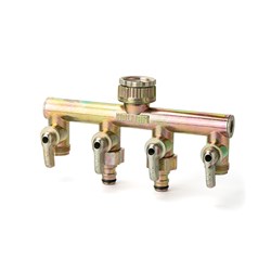 Brass 4 Outlet Tap Manifold 12mm