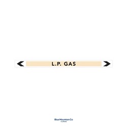 Pkt 10 Pipe Labels LP Gas 400X25