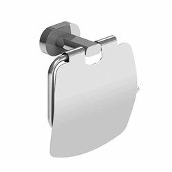 Harmony Lento Toilet Roll Holder With Lid Chrome