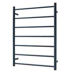 Radiant Heated Towel Rail 600mm x 800mm Round Black Right Hand BRTR01RIGHT