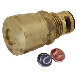 Galvin Engineering Brass Ezy Pish Button Pillar Top Assembly Cold/Hot 35511