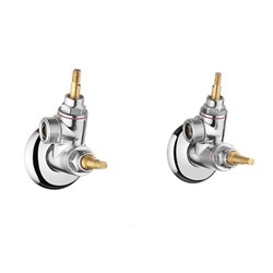 Trio Chrome Plated Washing Machine Conversion Set Left Hand Less Handles & Buttons 3900A