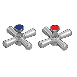 Ram Pair Chrome Plated Easy Clean Hand & Buttons ECHB