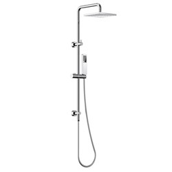 Clark Square Rail Shower With Overhead Chrome CL10044.C3A OBS