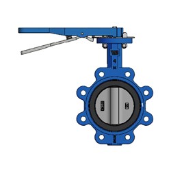 CI FBE WMK Lugged Butterfly Valve SS Disc TE 80mm