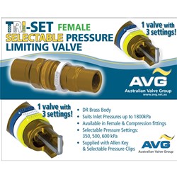 AVG Triset Limit Valve 15mm CXC PLV15CTRISET
