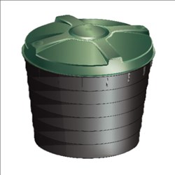 Septic Tank 3200L Complete With Drilled Base Lid Manhole Accessory and Injected Moulded Baffle