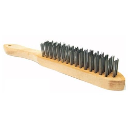 Wooden 4 Row Wire Brush