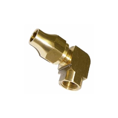 Brass LP Flared Elbow 6CU x 6FI (1/4 x 1/4)