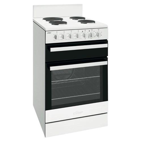 Chef Freestanding Stove Four Burner With Conventional Oven 54cm White Electric CFE535WB