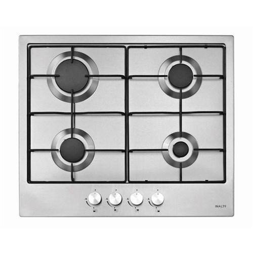 Inalto Cooktop 4 Burner 60cm Gas Stainless Steel ICG6F