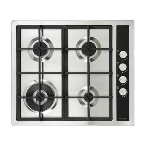 Inalto Cooktop 4 Burner Including 1 Wok Burner 60cm Gas Stainless Steel ICGW60S