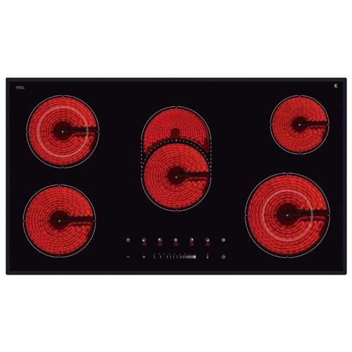 Inalto Cooktop 5 Ceramic Cooking Zones 90cm Electric Black Glass ICC905TB