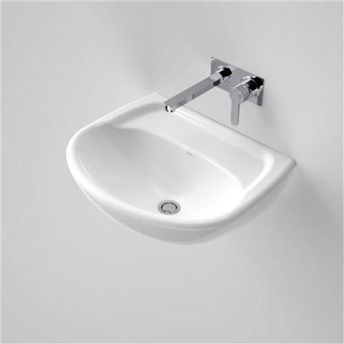 Caroma Caravelle Wall Basin 550mm Three Taphole White 639030W