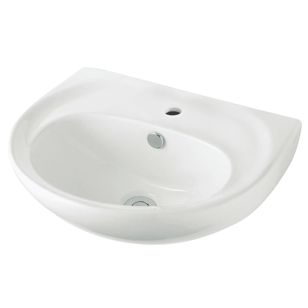 Vincent Wall Basin One Taphole 480mm White G204W1TH