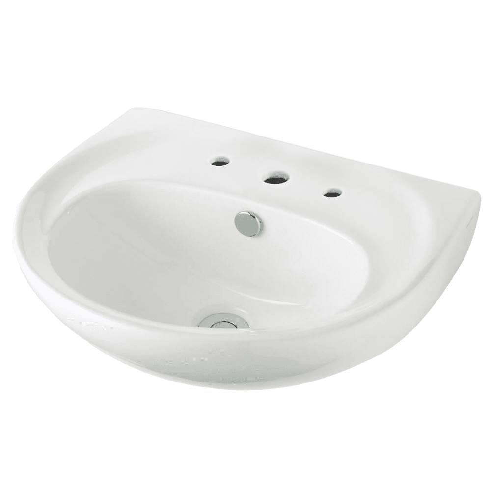 Vincent Wall Basin Three Taphole 480mm White G204W3TH