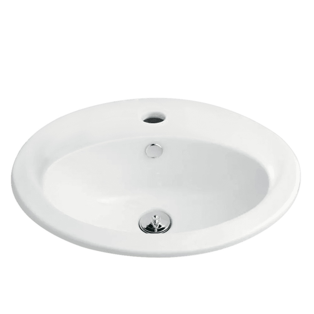 Vincent Vanity Basin One Taphole 550mm White BA101