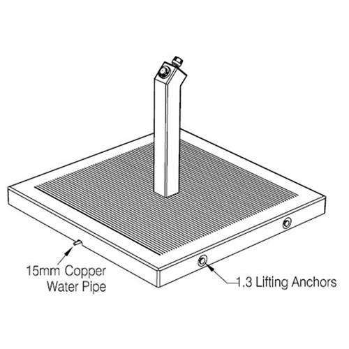 Galv Anti Vandal Drinking Fountain With Concrete Base