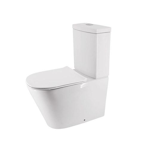 Harmony Bassini Wall Faced Toilet Suite Bottom Entry With Thin Soft Close Seat HARMONY10350