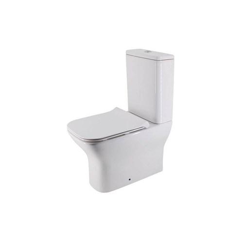 thumbnail image of Harmony Brunetti Rimless Wall Faced Easy Height Toilet Suite Back Entry With Thin Soft Close Seat HARMONY10750