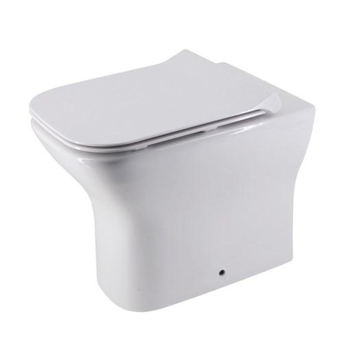 Harmony Brunetti Rimless Wall Faced Easy Height Toilet Suite With Consealed Cistern & Thin Soft Close Seat HARMONY10850