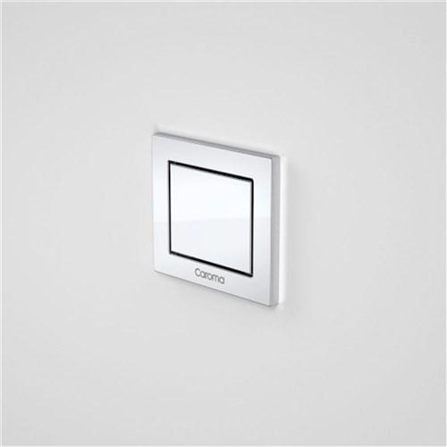 Caroma Invisi II Square Single Flush Custom Button Chrome 237022C