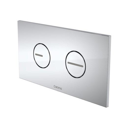 Caroma Invisi II Plastic Dual Flush Plate And Buttons Chrome 237010CH