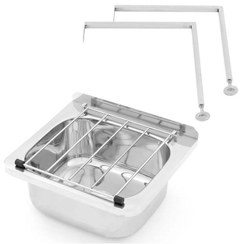 thumbnail image of Stainless Steel Cleaners Sink With Grate And Support Legs