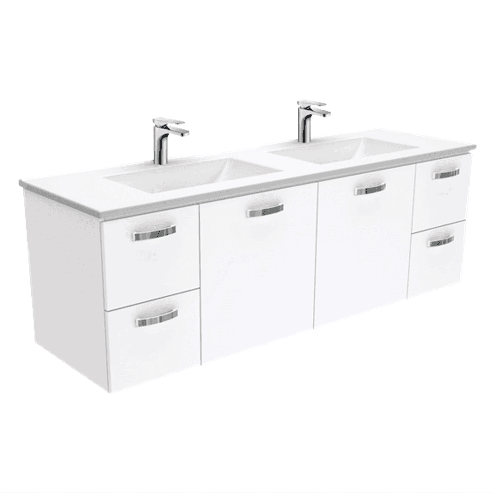 Fienza Vanessa Wall Hung Vanity unit 1500mm Double Bowl VAN150JD