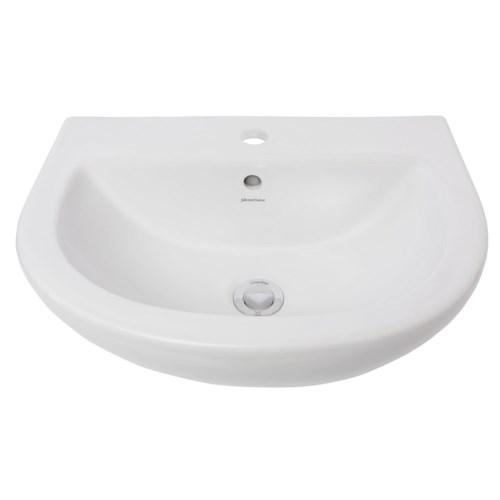 Johnson Suisse Como Wall Basin 520mm 1 Taphole White J3180.1.PW2