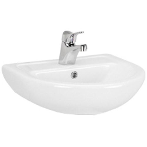 Argent Mode Compact Wall Basin 460mm 1 Taphole White KO09LVB01