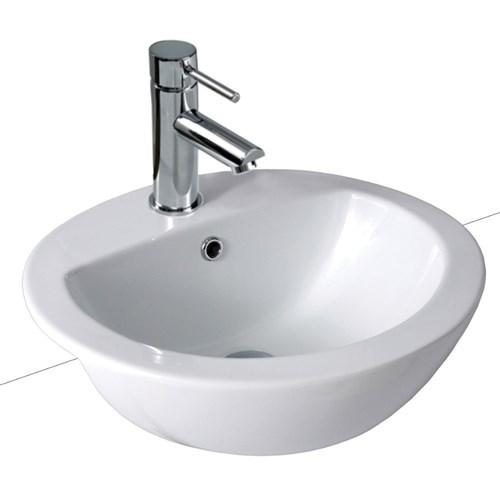 Seima Chios 205 Semi Recesses Basin 500mm 1 Taphole (No P&W) White 191472