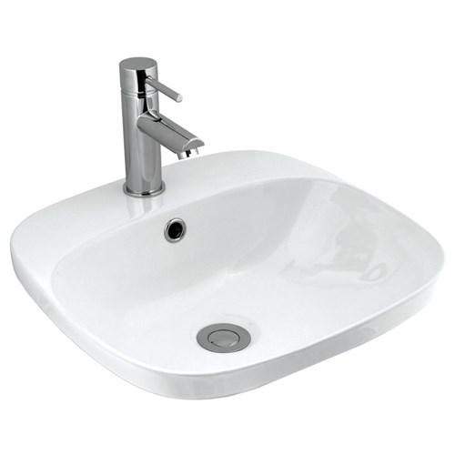 Seima Pacto 420 Above Counter Basin 1 Taphole With Overflow (No P&W) White 191084