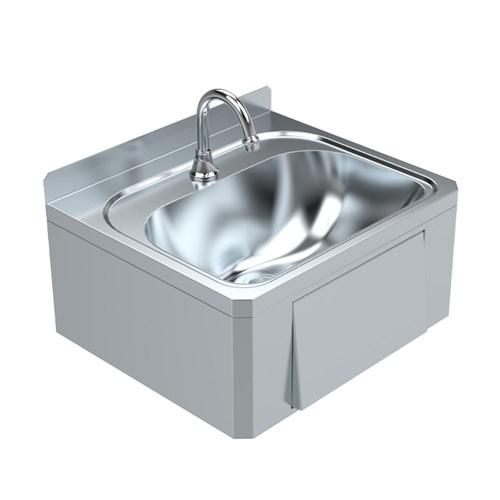 Britex Stainless Steel Knee Operated Timeflow Wall Basin With Brackets HBKO