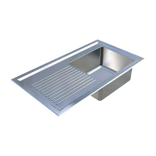 thumbnail image of Britex Single End Bowl Laboratory Sink 900mm 1 Taphole Stainless Steel LSSEB-900-REB2-304