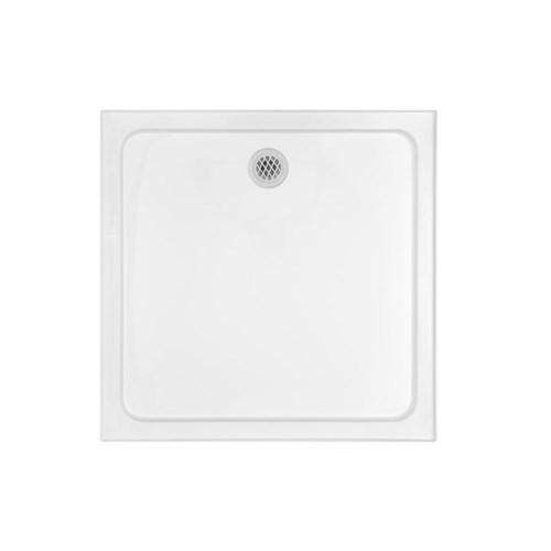 Decina Prelude Rear Outlet Shower Base 895mm x 895mm Acrylic White