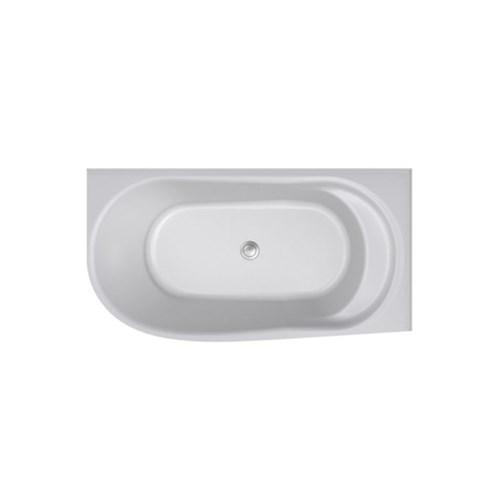 Decina Natalia Back To Corner Freestanding Bath 1500mm x 780mm x 550mm White NA1500LW