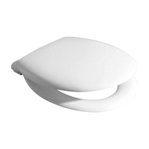 Caroma Caravelle Soft Close Toilet Seat With Stainless Steel Hinges White 254001W