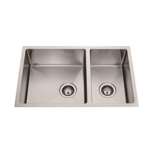 Harmony Double Bowl Sink 1.5 Under/Overmount 730 No Taphole Satin Stainless Steel